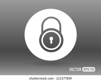Flat icon of lock