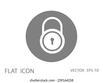 Flat icon of lock