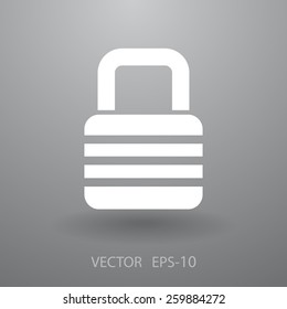 Icono plano de bloqueo