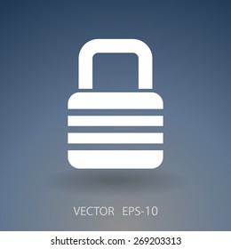 Flat icon of lock