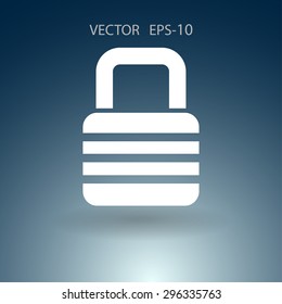 Flat icon of lock