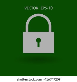 Flat icon of lock