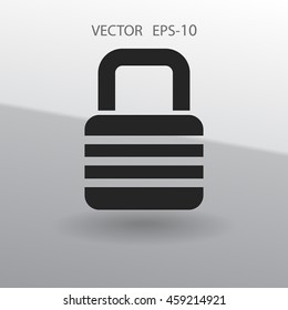 Flat icon of lock
