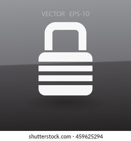 Flat icon of lock