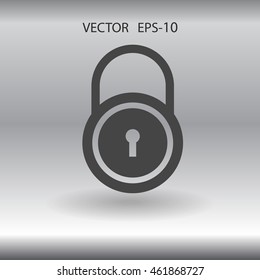 Flat icon of lock