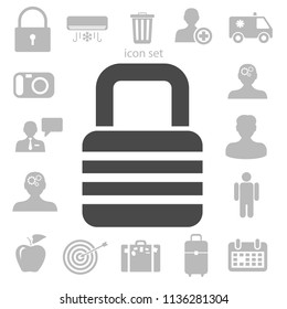 Flat icon of lock. vector illustration