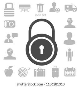 Flat icon of lock. vector illustration