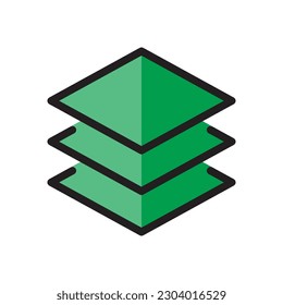 Flachbild-Logo-Illustration Vektor Isolat, Benutzeroberfläche - Set.Geeignet für Webdesign,Logo,App