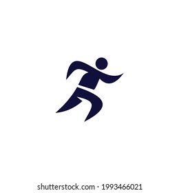flaches Icon-Logo, das schnell läuft
