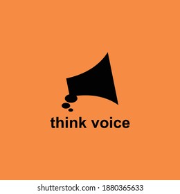 flat icon logo thinking voice