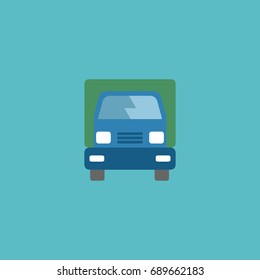 Flat Icon Lorry Element. Vector Illustration Of Flat Icon Truck Isolated On Clean Background. Can Be Used As Truck, Lorry And Freight Symbols.