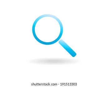 Flat icon of loupe