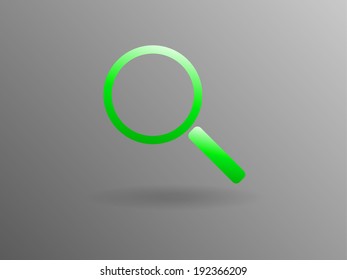 Flat icon of loupe