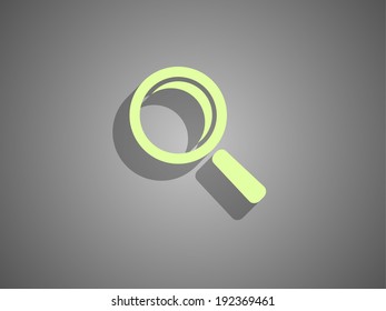 Flat icon of loupe