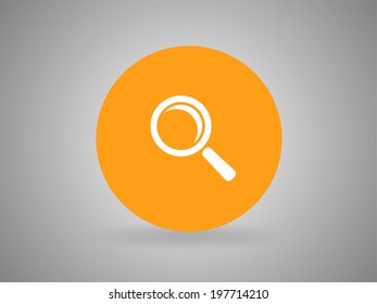Flat icon of loupe