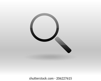 Flat icon of loupe