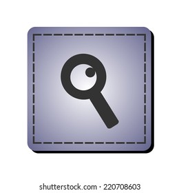 Flat icon of loupe