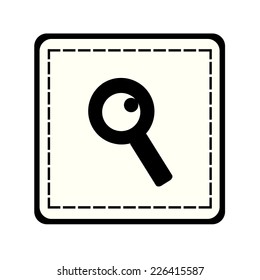 Flat icon of loupe