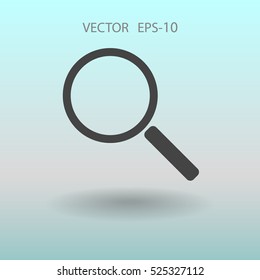 Flat icon of loupe. vector illustration