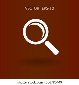 Flat icon of loupe. vector illustration