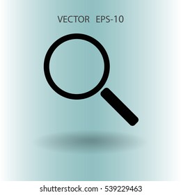 Flat icon of loupe. vector illustration