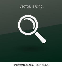 Flat icon of loupe. vector illustration