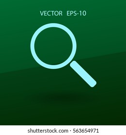 Flat icon of loupe. vector illustration