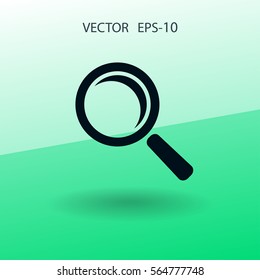 Flat icon of loupe. vector illustration