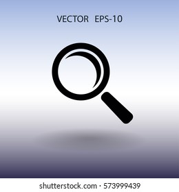 Flat icon of loupe. vector illustration