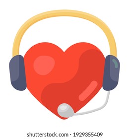 
Flat icon of love center, wedding services  