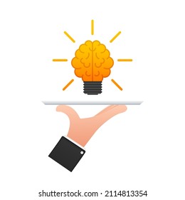 Flat icon with lunch time on white background for cover design. Cooking background. Vector icon. Vector logo.