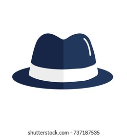 Flat icon mafia hat isolated on white background.. Mafia symbol. Vector illustration.