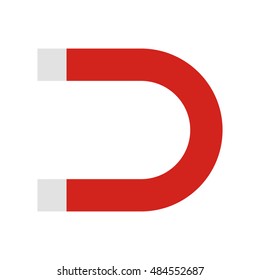 Flat icon magnet. Vector illustration.