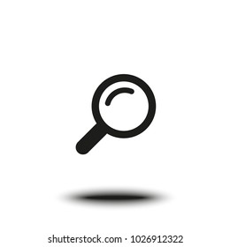 Flat icon magnifier