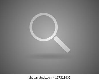 Flat icon of magnifier