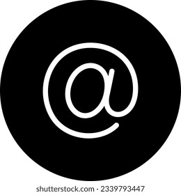 Flat icon of mail symbol as address concept