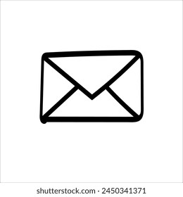Flat icon of mail vector