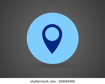 Flat icon of marker
