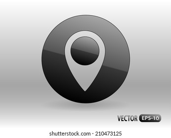 Flat icon of marker