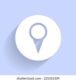 Flat icon of marker