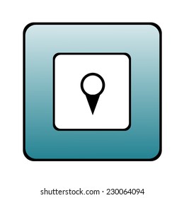 Flat icon of marker