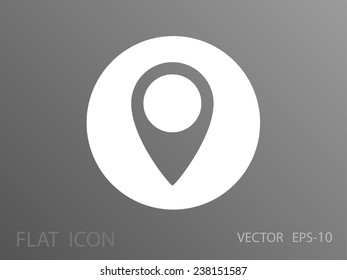Flat icon of marker