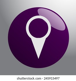 Flat icon of marker