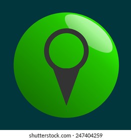 Flat icon of marker