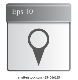 Flat icon of marker