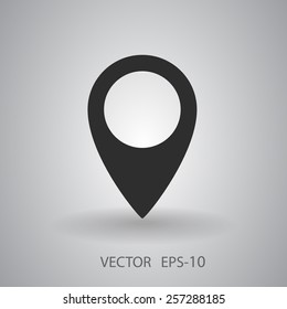 Flat icon of marker