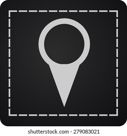 Flat icon of marker