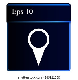 Flat icon of marker