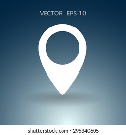 Flat icon of marker