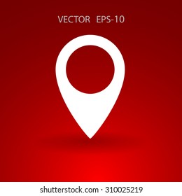 Flat icon of marker